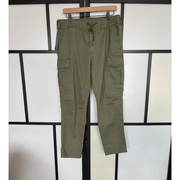 Polo Ralph Lauren Utility Cargo Pants Slim Fit Olive Green Size 34x30 Preppy NWT